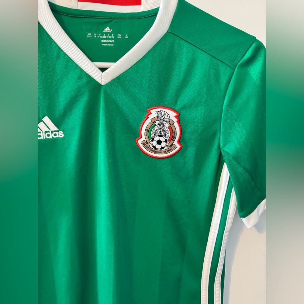 Adidas Green and White Mexico Soccer Jersey - Picture 4 of 4